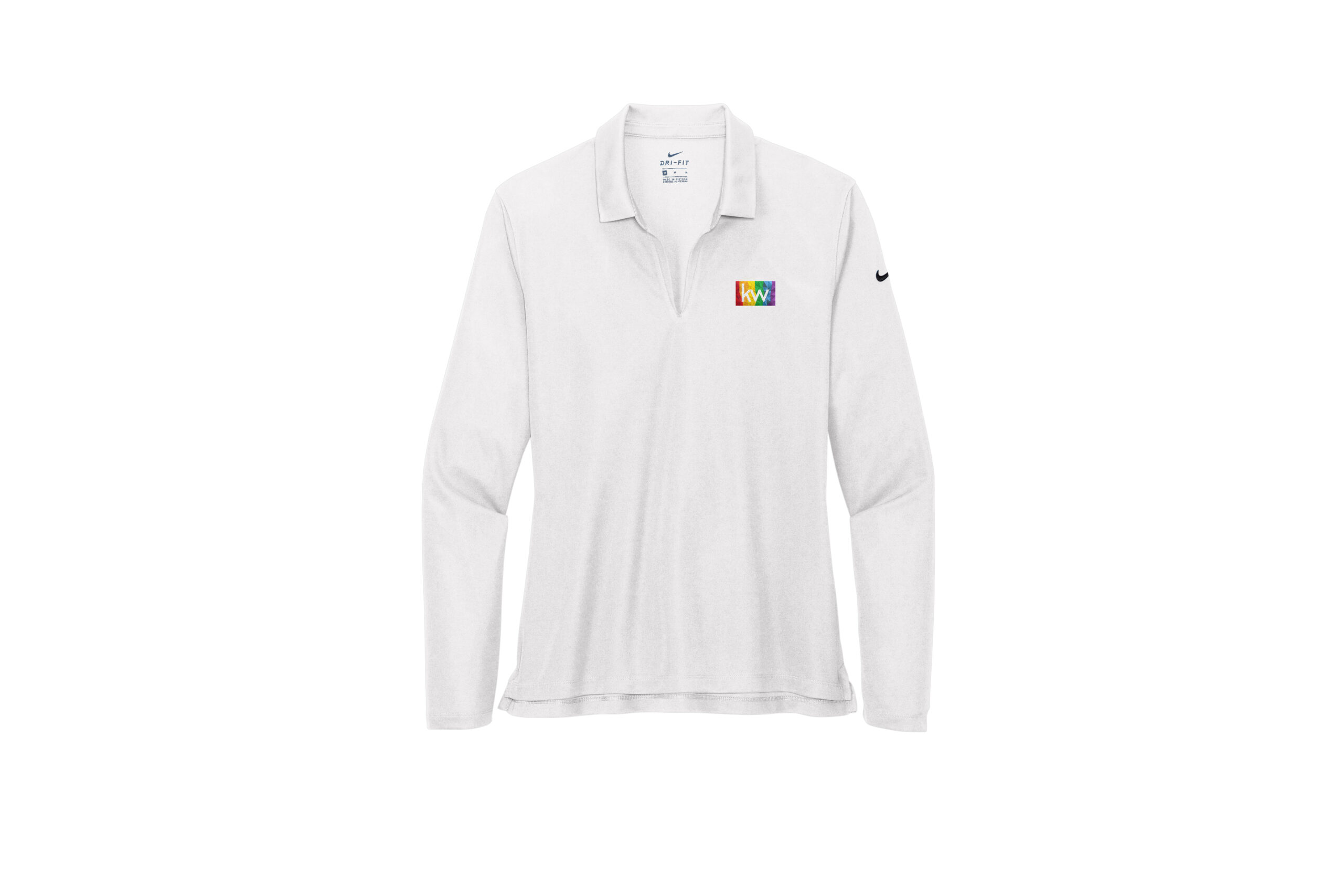 KW Rainbow Network | Nike Ladies Dri-FIT Micro Pique 2.0 Long Sleeve Polo Embroidered - Image 4