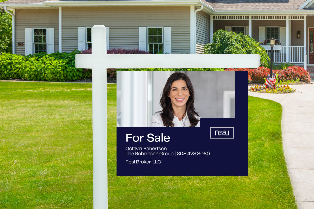 Real | 30x24 For Sale Yard Sign with Photo Option 2
