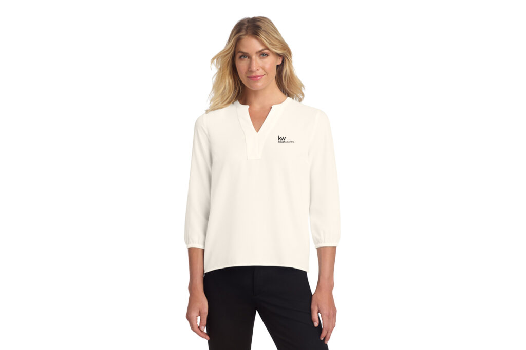 KW | Mercer+Mettle® Women's Stretch Crepe Long Sleeve Camp Blouse